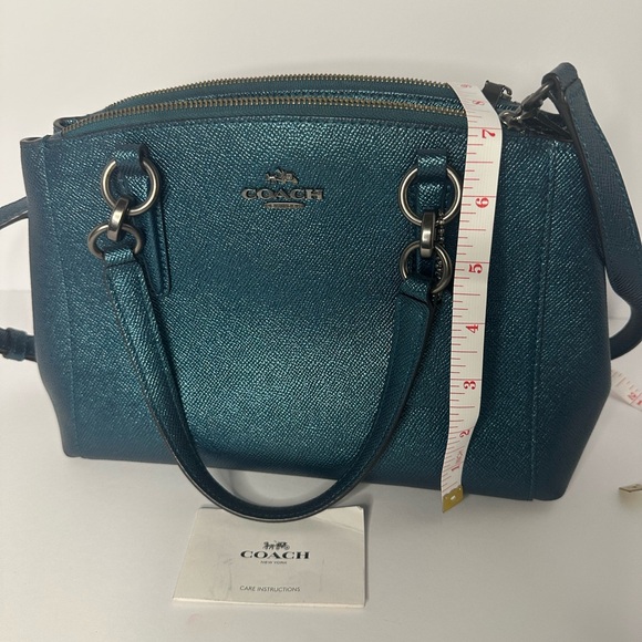 Coach Metallic Teal Satchel - Picture 1 of 4